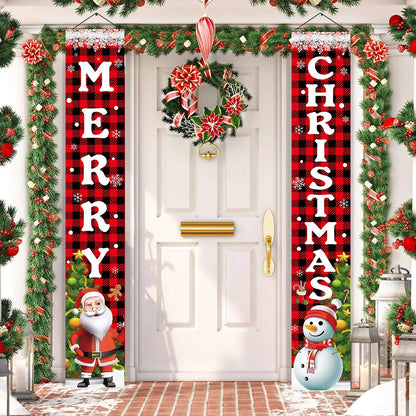 Merry Christmas Door Banner Decoration–Hanging Ornament