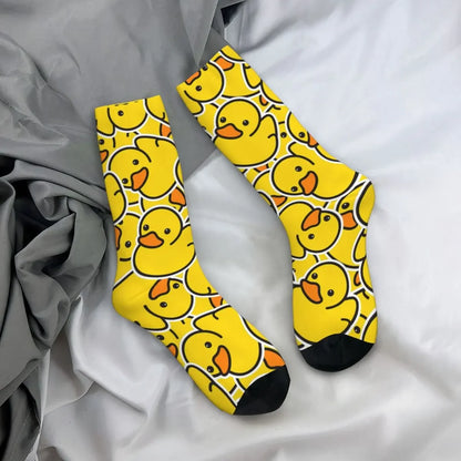 Yellow Duck Socks Cute Non-slip Soccer Socks