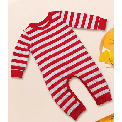 Christmas Family Matching Pajamas Set | Santa Claus Striped Sleepwear