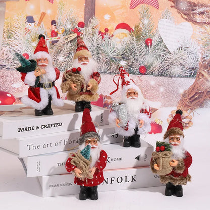 Santa Claus Figures with Bags - Standing Christmas Dolls