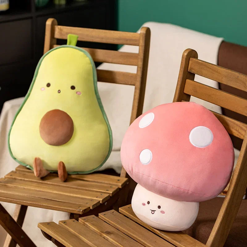 Soft Avocado, Banana, Mushroom & Carrot Plush Toys