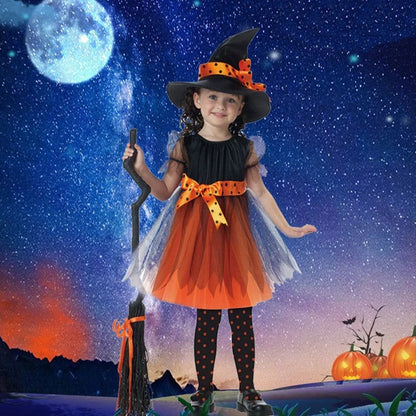 Girls Halloween Cosplay Costume | Witch Dress Set