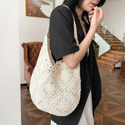 Straw Woven Hollow Out Shoulder Bags