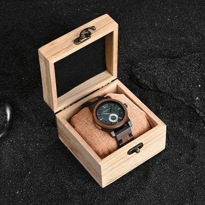 Men's Wooden Quartz Wristwatch-Fashionable Business Watch