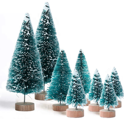 Artificial Mini Wooden Christmas Tree-Pine Tabletop Ornament