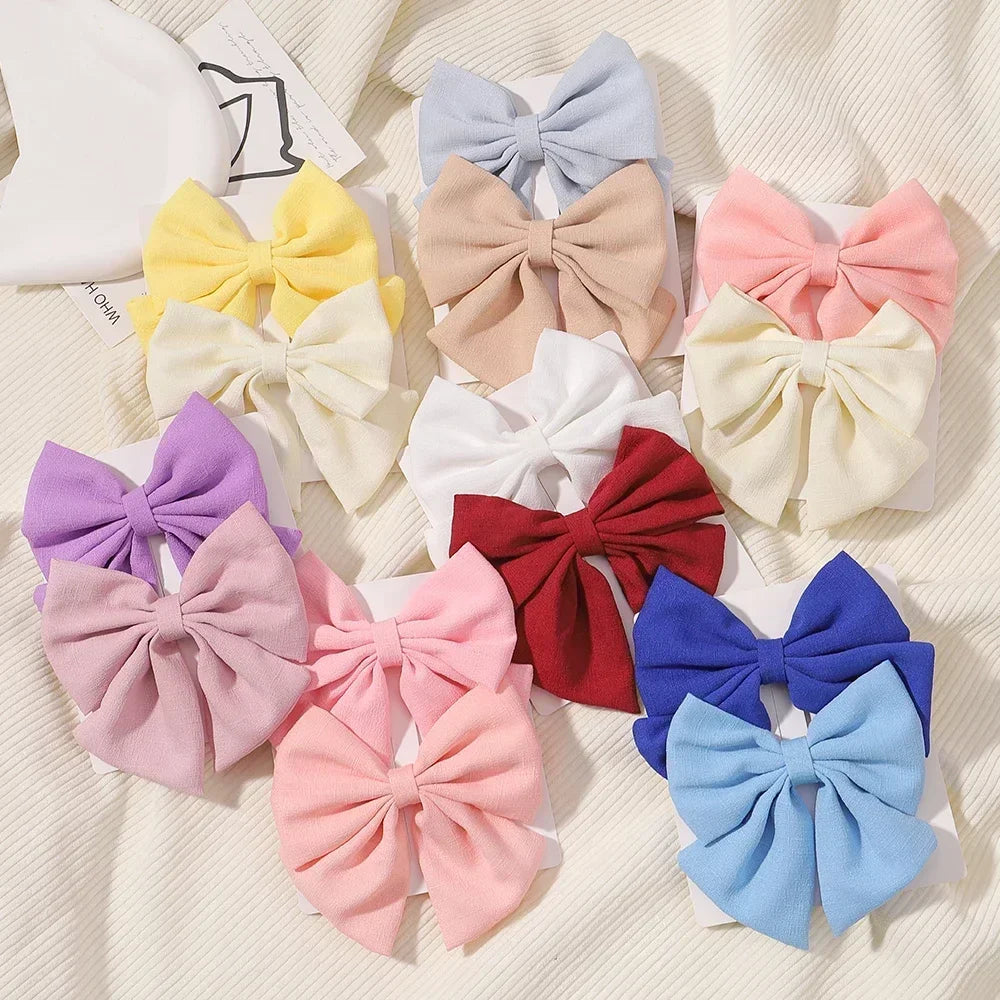 2 pcs Grosgrain Ribbon Hairpins for Girls