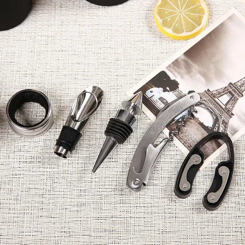 Deluxe Wine Opener Gift Set – 5-Piece Bottle Opening Kit with Waiter’s Corkscrew