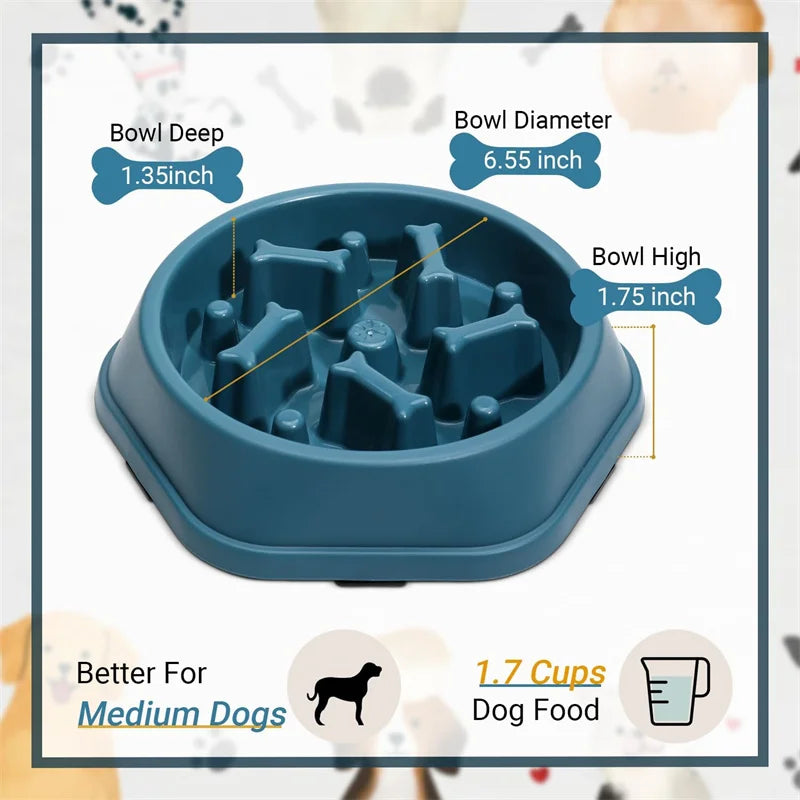 Dog Slow Feeder Bowl | Anti-Choking Feeding Solution