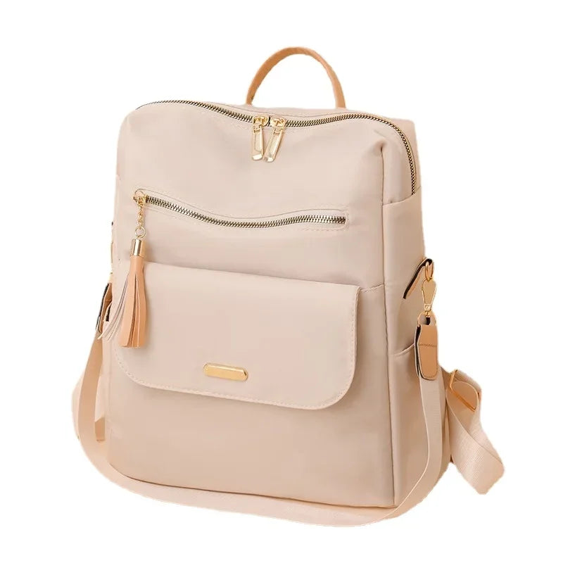 High-Quality Women's Backpack | 2024 Trendy Zipper & Tassels Design