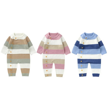 Striped Sweater Romper for Baby Girls & Boys