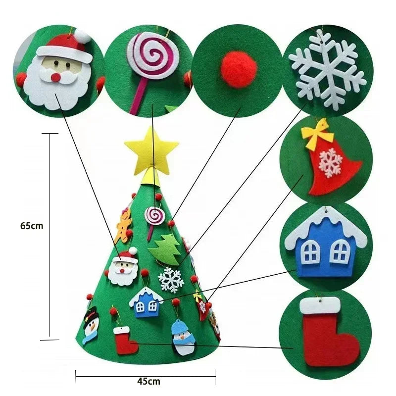 3D DIY Felt Merry Christmas Decoration