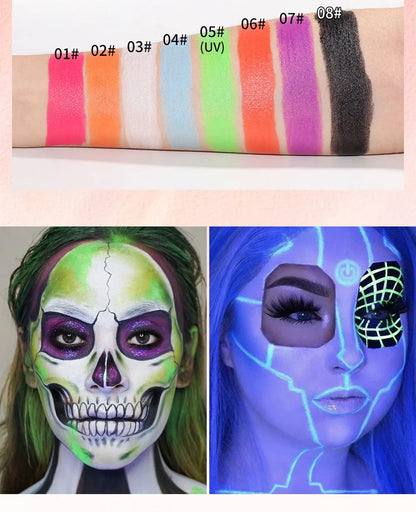 Halloween Face & Body Paint 8 Colors for Kids | Professional Non-Toxic Makeup