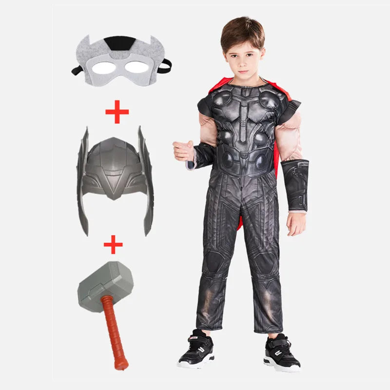 Thor Muscle Costume for Kids | Light-Up Axe