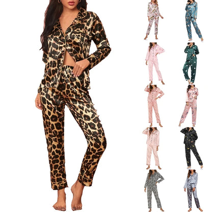 Women’s Long Sleeve Satin Pajama Set