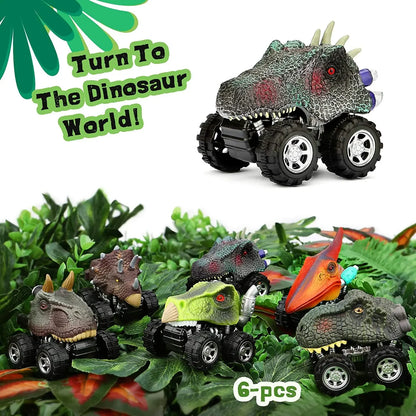 Dinosaur Pull Back Cars Set - Mini Monster Truck