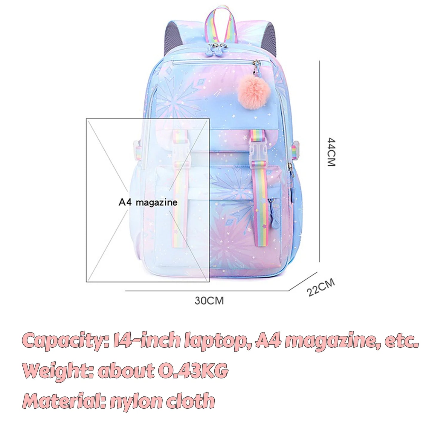 Snow White Princess Backpack for Kids