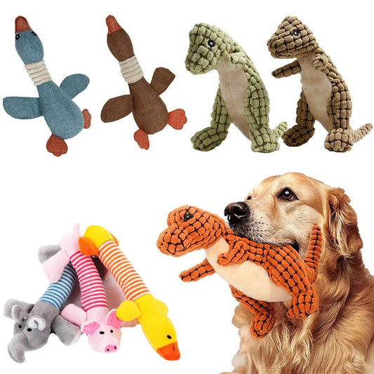 Squeaky Chew Toys for Small & Large Dogs, Cats – Bite-Resistant Pet Toy