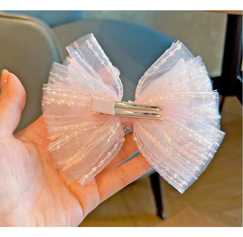 1 pc New Lovely Princess Angel Wing Sequin Bow