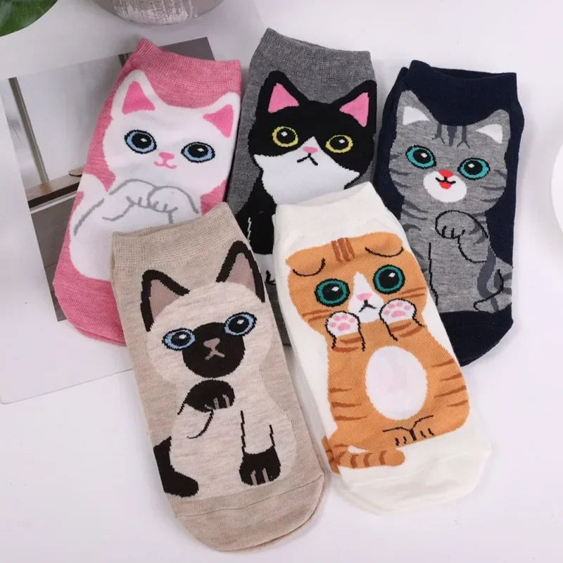 Fashion Colorful Cat Dog Pattern Socks Series 1