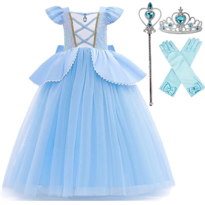 Cinderella Cosplay Costume for Kids | Sequined