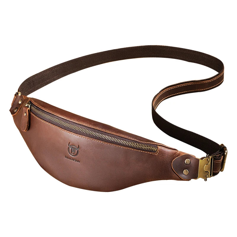 Men's Crazy Horse Leather Belt Bag