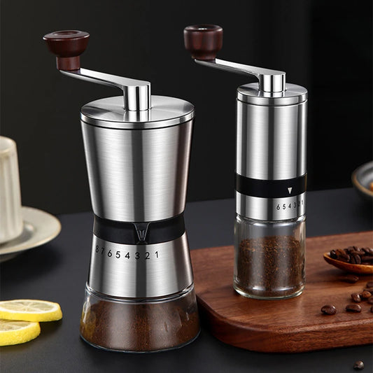 High-Quality Manual Coffee Grinder – Ceramic Core with 6/8 Adjustable Settings