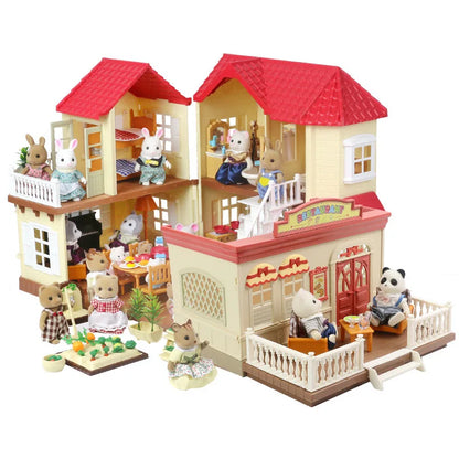 Forest Animal Family Dollhouse Furniture Set