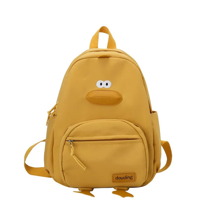 Cartoon Duckling Kindergarten School Bag | Burden Reduction Canvas Backpack for Boys & Girls