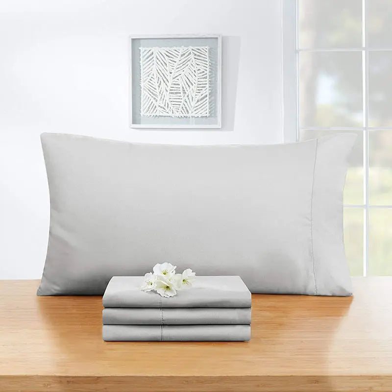 Queen/King Pillowcase – Cotton & Polyester Solid Color