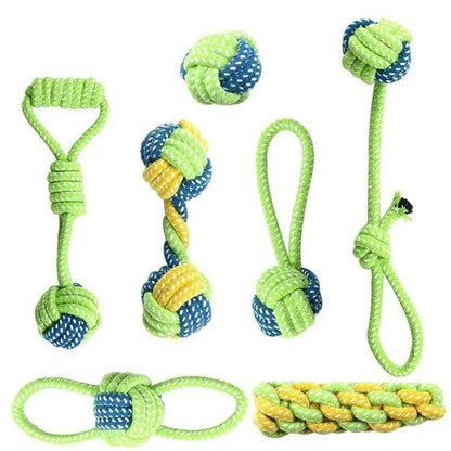 Interactive Cotton Rope Dog Toy - Chew Ball for Small & Large Dogs