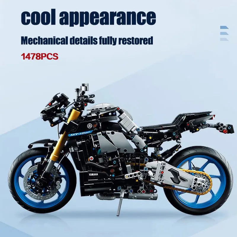 Technical Motorcycle Model 1478PCS Building Set for Adults