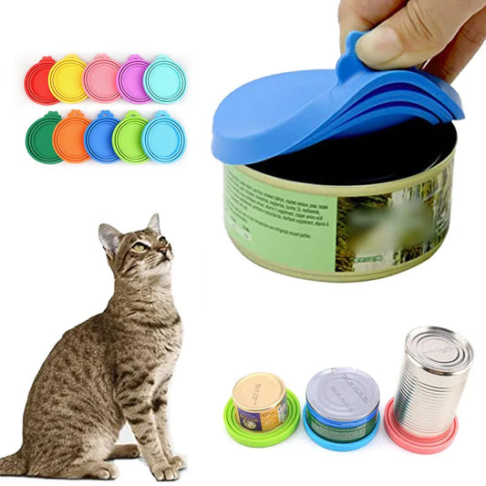 2-Pack Reusable Pet Food Can Covers | Portable Lids for Dogs & Cats