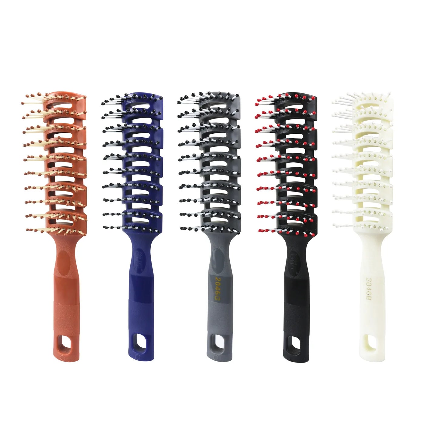 Men’s Plastic Vent Hair Brush Comb | Anti-Static Nine-Row