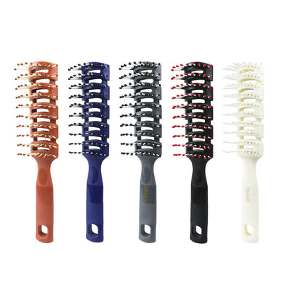 Men’s Plastic Vent Hair Brush Comb | Anti-Static Nine-Row