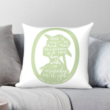 Anne of Green Gables Quote Pillowcase | Polyester Linen Velvet Throw Pillow Cover