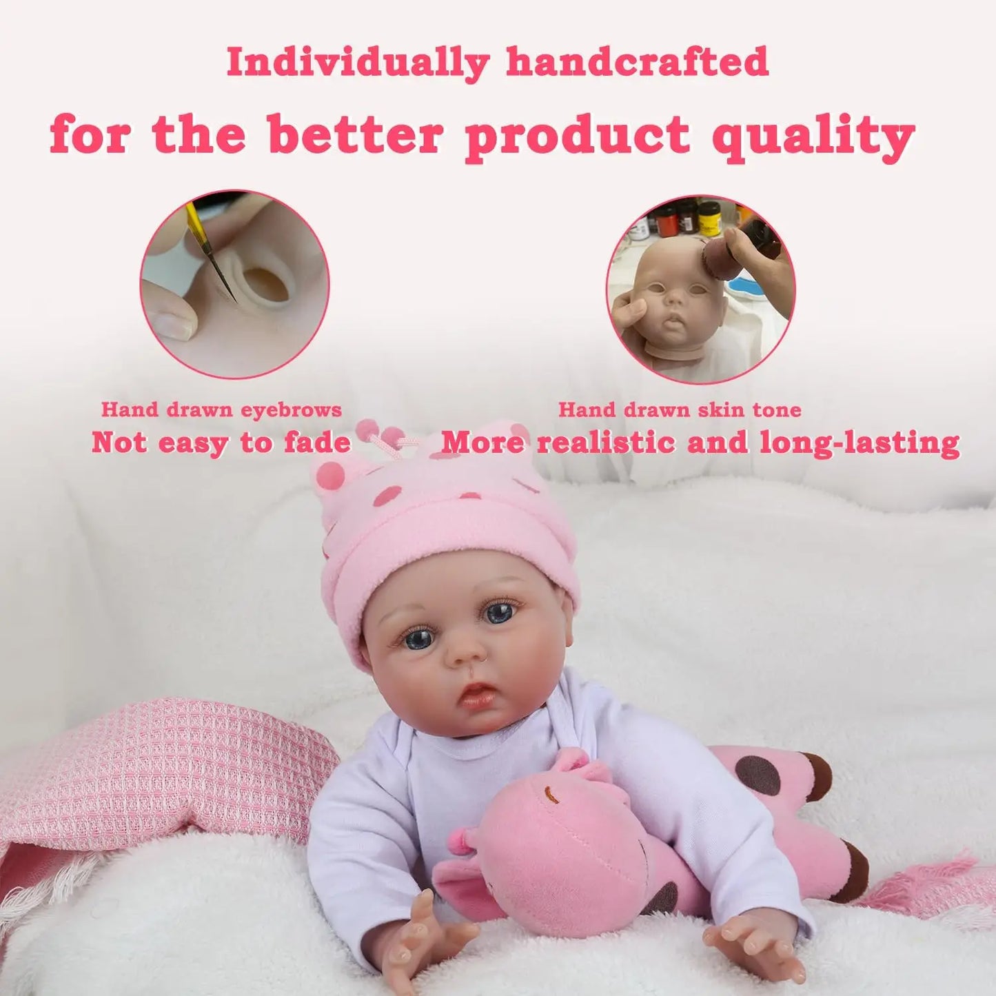 22-Inch Realistic Reborn Baby Doll Soft Vinyl for Kids 3+