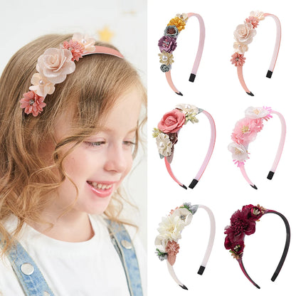 Handmade Flower Girls Headbands | Pearl & Feather Wedding Crown