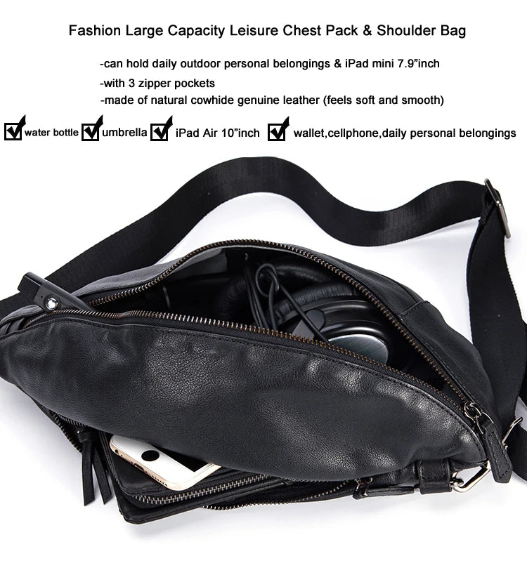 Small Leisure Shoulder & Crossbody Sling Bag | Black