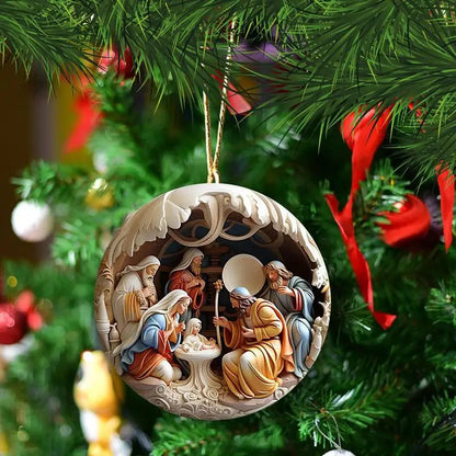 Nativity Christmas Tree Pendant – Jesus Christ Hanging Ornament