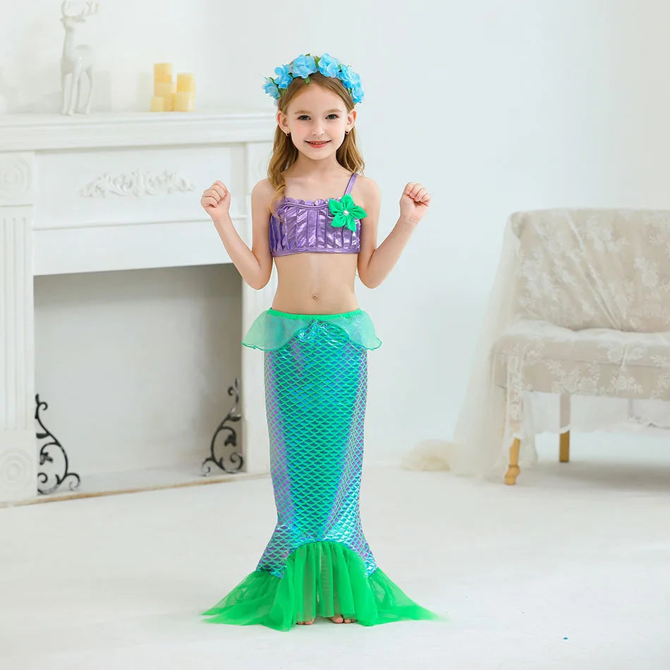 Children's Summer Ariel Mermaid Gown - Sequin Princess Dress