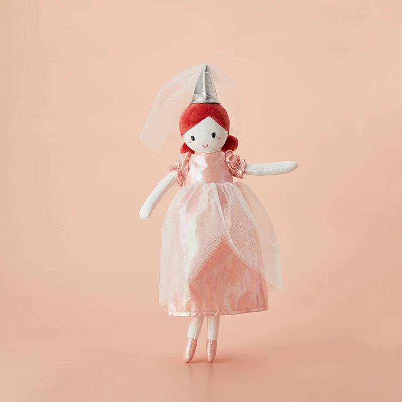 Pink Dress Girl Plush Toy | Crown Princess Stuffed Doll