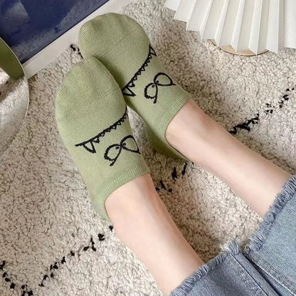 5 Pairs Women Funny Cartoon Socks Slippers Set