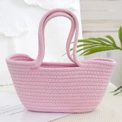 Handmade Cotton Woven Shoulder Bag - Summer Beach & Envelope Wallet for Kids