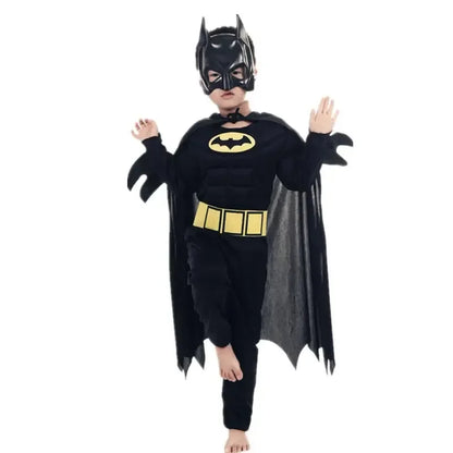 Kids Boys Muscle Costumes with Mask and Cloak