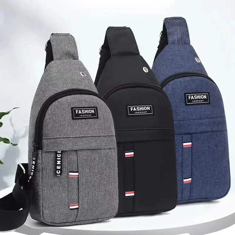 New Chest Bag Messenger Pack for Men | Simple Nylon Fashion