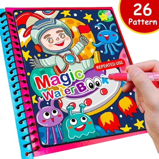 Magical Water Drawing Book – Reusable Cartoon Coloring Fun