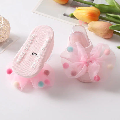 Newborn Baby Anti-Slip Ankle Socks with Bowknot