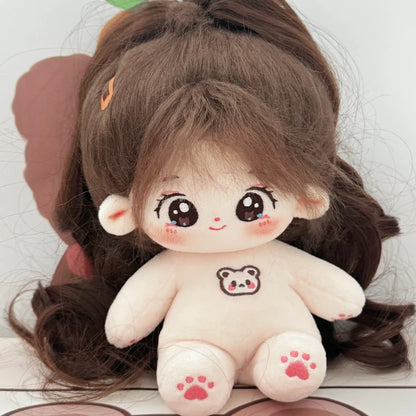 Idol Plush Doll – Kawaii Cotton Star in Bear Overalls