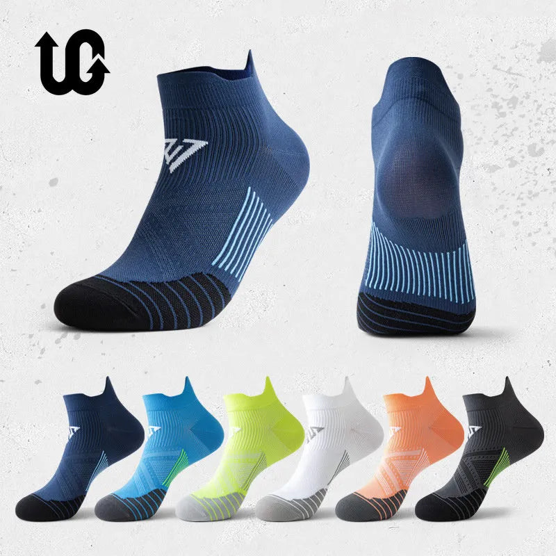 3 Pairs Compression High Elastic Tube Socks – Men’s Running & Sports