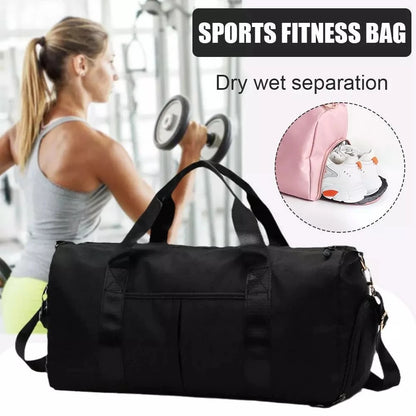 Travel Gym Duffel Bag with Wet Pocket & Shoes Compartment